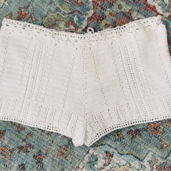 Women’s Chan Luu white lined crochet drawstring waist sz small EUC! - Picture 5 of 10